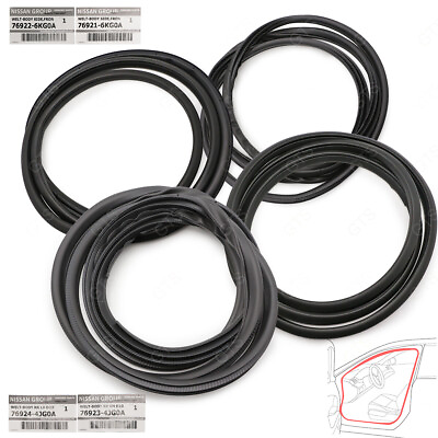 #ad Set 4Dr Opening Weatherstrip Rubber For Nissan NP300 D23 Pro 4X 2015 2021 $258.99