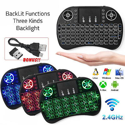 #ad Wireless Mini Keyboard Remote Control Touchpad Smart TV Android TV Box PC 2.4GHz $9.99