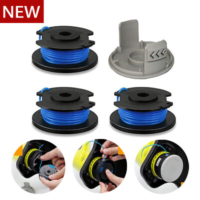 #ad 3 Pack For Hart Line Spools With 1* Cap 0.065quot; Auto Feed String Trimmer 20V 40V $8.59