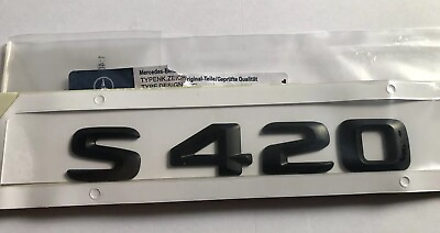 #ad MATTE BLACK BENZ S420 REAR TRUNK LETTERS BADGE EMBLEMS FOR BENZ S CLASS W221 $14.95