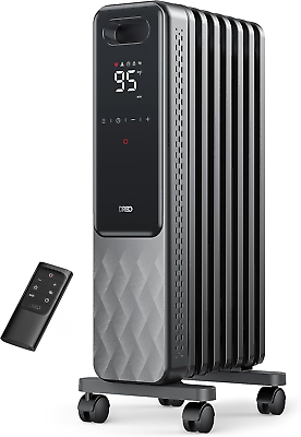 #ad Oil Filled Radiator Electric Radiant Heaters for Indoor Use Large Room with Rem $145.99