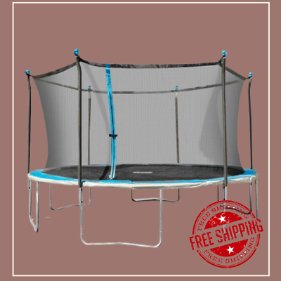 #ad 14ft Backyard Trampoline With Safety Enclosure Net Flash Lite Zone Fitness NEW $219.20