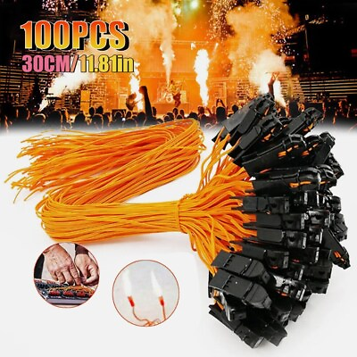 #ad 100pcs lot 11.81in Electric Connecting Wire for Fireworks Firing System Igniter $18.99