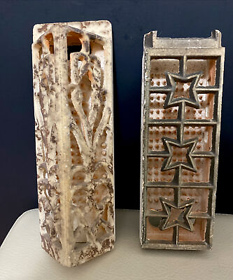 #ad Gas Heater Radiant Ceramic Grate Insert Brick Lot Of 2 Garden Craft DIY Ornate $35.00