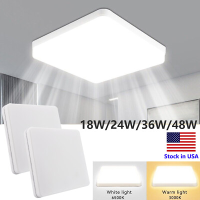 #ad LED Ceiling Light Flush Mount Fixture Kitchen Bedroom Home Lamp Down Panel Light $12.99
