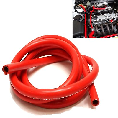 #ad 10mm 3 8quot; RED Vacuum Coolant Fuel 2PLY Silicone Hose Racing Line Pipe Tube 1FT $0.99