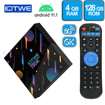 #ad 2023 New H10 Android 11.1 TV Box 4 128GB Quad Core HD Media Player WIFI HDMI $34.99