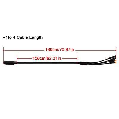 #ad EBike 1To4 Cable Waterproof Plug 12V 72V for KT Controller System Light Brakes $28.26