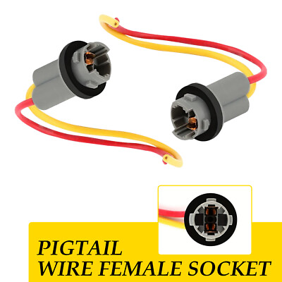 #ad 2x 194 168 T10 147 152 158 LED Bulb Brake Side Marker Lamp Socket Harness Wire $9.99