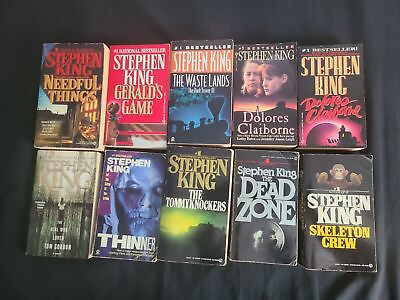 #ad 10 Vintage Stephen King Paperback Books 1 SOLD 9 REMAINING C $9.99