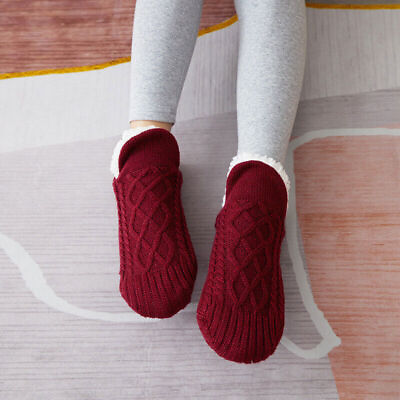 #ad Women Slipper Socks with Gripper Winter Warm Non Slip Thick Fuzzy Cozy Socks $7.99