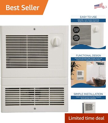 #ad #ad Wall Heater with Adjustable Thermostat 1500W White Covers 150 sq. ft. $306.83