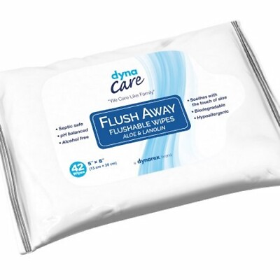 #ad Flushable Personal Wipe Count of 1 by Dynarex $8.21