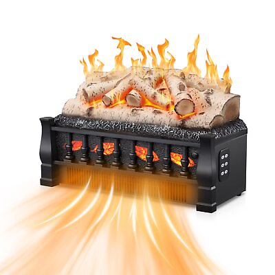 #ad Electric Fireplace Log Set Heater 21in1500WRemote ControlWhitish Grayfrom TX $109.99