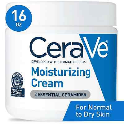 #ad CeraVe Moisturizing Cream Jar for Face and Body for Normal to Dry Skin 16oz $13.99