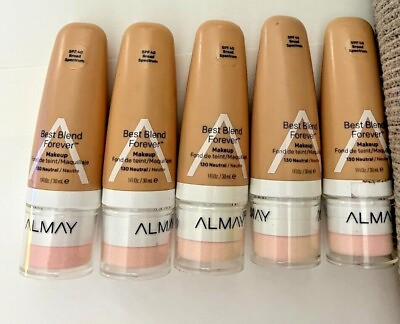 #ad LOT OF 5 ALMAY BEST BLEND FOREVER MAKEUP 130 NEUTRAL 1.0oz EACH NEW UNSEALED $19.54