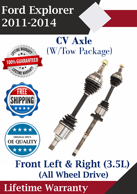 #ad Front CV Axle For 2011 2014 Ford Explorer 3.5L 4X4 W Tow Package Lifetime Warra. $248.04