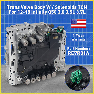 #ad Trans Valve Body W Solenoids TCM RE7R01A For 12 18 Infinity Q50 3.0 3.5L 3.7L $395.00