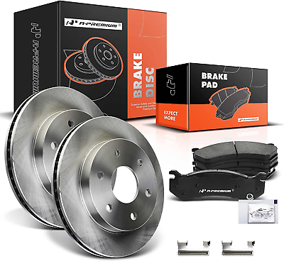#ad A Premium 12.01 Inch 305Mm Front Vented Disc Brake Rotors Ceramic Pads Kit C $147.99