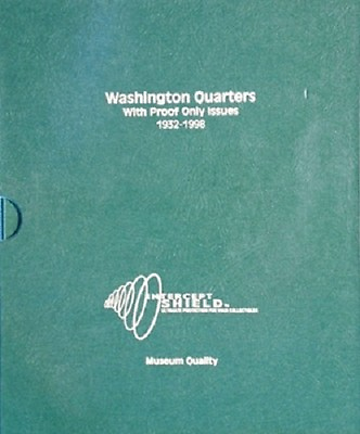 #ad Washington Quarters Coin Album 1932 1998 Museum Quality Proof Only Issues US $48.50
