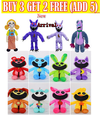 #ad Smiling Critters Plush Cartoon Stuffed Soft Animals Doll Toy Kids Gift New $12.58