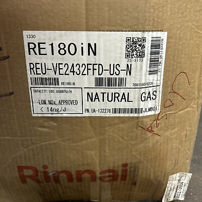 #ad Rinnai RE180IN 8.5 GPM 180000 BTU 120 Volt Natural Gas Tankless Silver READ $749.99
