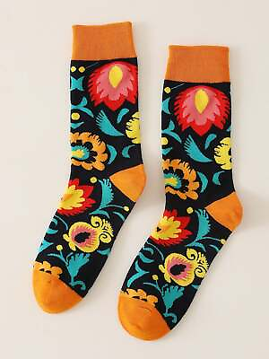 #ad Feather Pattern Crew Socks for Women Fun Socks Funky Socks Novelty Socks $6.33