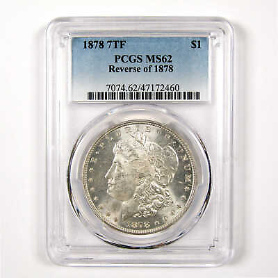 #ad 1878 7TF Rev 78 Morgan Dollar MS 62 PCGS Silver $1 Unc SKU:I11325 $164.99
