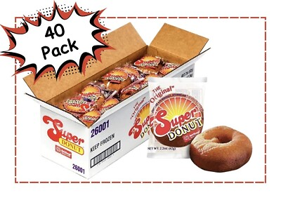 #ad Super Bakery Original SUPER DONUT 2.25 Ounce 40 Donuts Fast Shipping $49.90