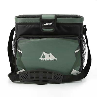 #ad Arctic Zone 16 Can Zipperless Soft Sided Cooler with Hard Liner Sea Foam Green $17.00