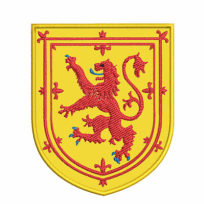 #ad SCOTLAND iron PATCH COAT OF ARMS EMBLEM LION RAMPANT SCOTTISH FLAG SHIELD new $4.95