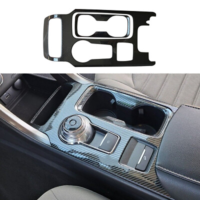 Carbon fiber color Gear Shift Panel Cover Fit for Ford Fusion 2017 2020 steel $37.99