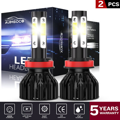 #ad 2Pcs LED Headlight Low Beam Bulbs Super White Bright Playamp;Play H11 12000LM Kit $32.99