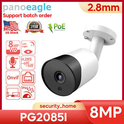 #ad Hikvision Compatible 8MP 4K PG2085I POE Bullet CCTV IP Camera Built in MIC 2.8mm $78.38