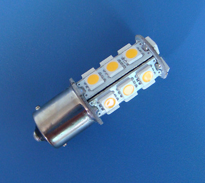 #ad 10x BA15S 1156 1141 S8 LED Car bulb lights 18 5050SMD Lamp DC12 24V Warm White $26.59