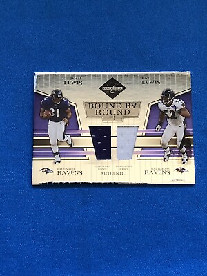 #ad 2004 Leaf Limited Jamal Lewis Ray Lewis Bound by Round Jersey 2 50 Ravens BR24 $15.00