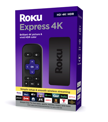 #ad Roku Express 4K Streaming Player 4K HD HDR with Smooth Wi Fi Premium HDMI Cable $31.99
