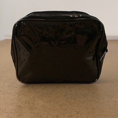#ad Wacoal Women#x27;s Shiny Black Plastic Cosmetic Bag New $10.19