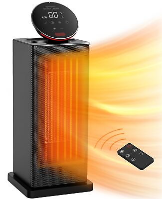 #ad Space Heater1500W Oscillating Heater for Indoor Use with ECO ThermostatRemo... $55.00