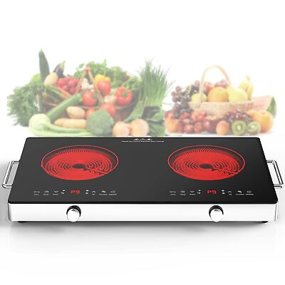 #ad Electric Cooktop120V 2400W Electric Stove Top With Knob Control9 Power Level $250.99