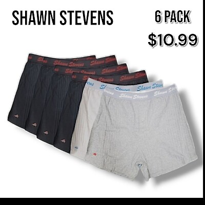 #ad Shawn Steven#x27;s Boxers Men 6 Pack Size: Large $10.99