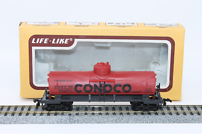 #ad HO Scale Life Like Single Dome Tank Car Conoco CONX #275 Red $8.89