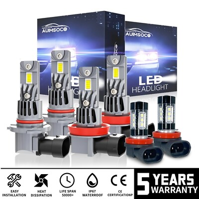 #ad For Honda CR V 2015 2023 LED Headlights Bulbs High Low Beam Fog Light Kit $79.99