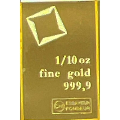 #ad 1 10th oz Gold CombiBar™ Valcambi Suisse .9999 Fine Gold In Stock $258.82