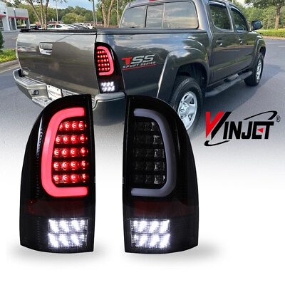 #ad LED Tail Lights For 2005 2015 Toyota Tacoma Clear Lens Turn Signal Brake Lamps $155.99