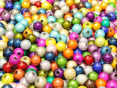 #ad 200 Pcs 3D Illusion Acrylic Miracle beads 6mm Spacer Jewelry Craft Color Choice $5.03