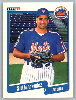 #ad 1990 Sid Fernandez Fleer Baseball #203 New York Mets MLB Baseball Card $1.99