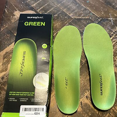 #ad #ad Superfeet Green Insole High Arch Orthotic Size E Mens 9.5 11 Womens 10.5 12 $22.99