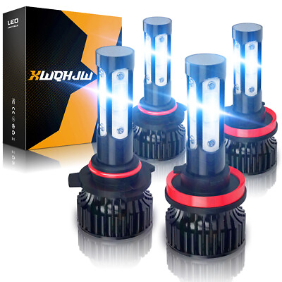 #ad XWQHJW 9005H11 LED Headlight Combo High Low Beam Bulbs Super White Bright Lamps $28.49