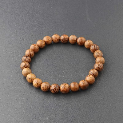 #ad Men Women 8MM Multilayer Wooden Beaded Bracelet Jewelry Stretch Couples Bangle $6.64
